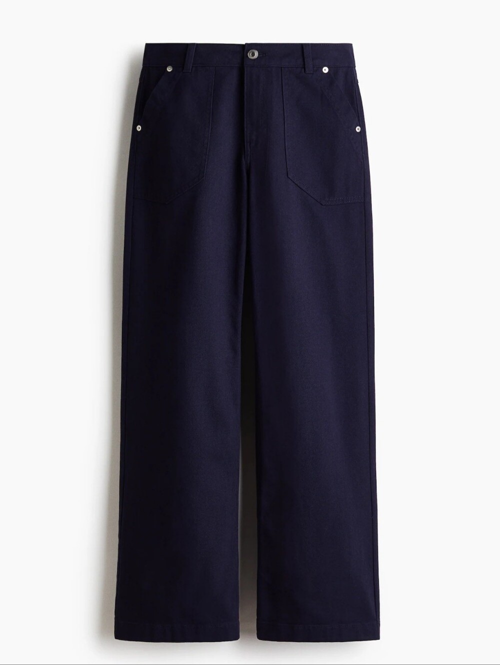 H&M Divided Navy Blue Cotton Twill Pants - Picture 12 of 12